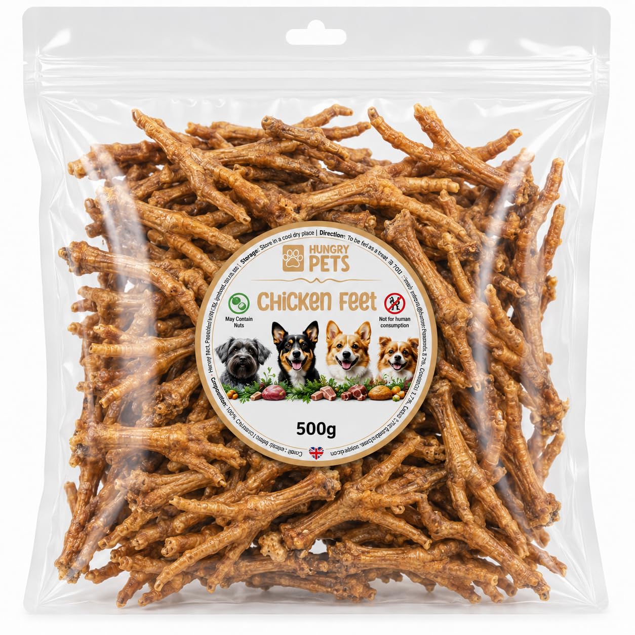 Chicken Feet, Natural Dog Treat (500g)