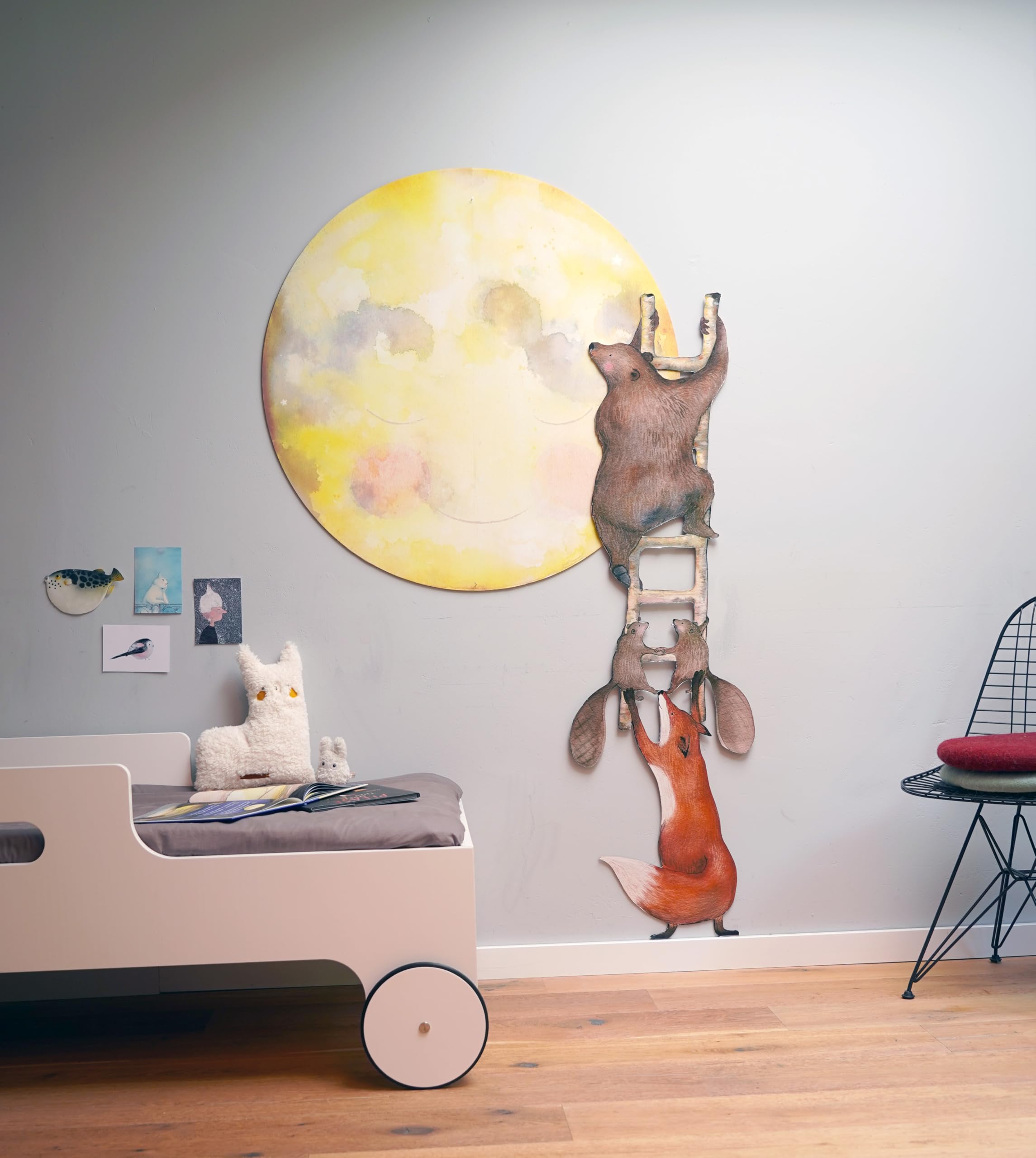 Moonkiss mini koło tapet | do pokoju dziecięcego i dziecięcego | projekt pokoju dziecięcego | ręcznie malowany i trwały – szybkie zawieszenie