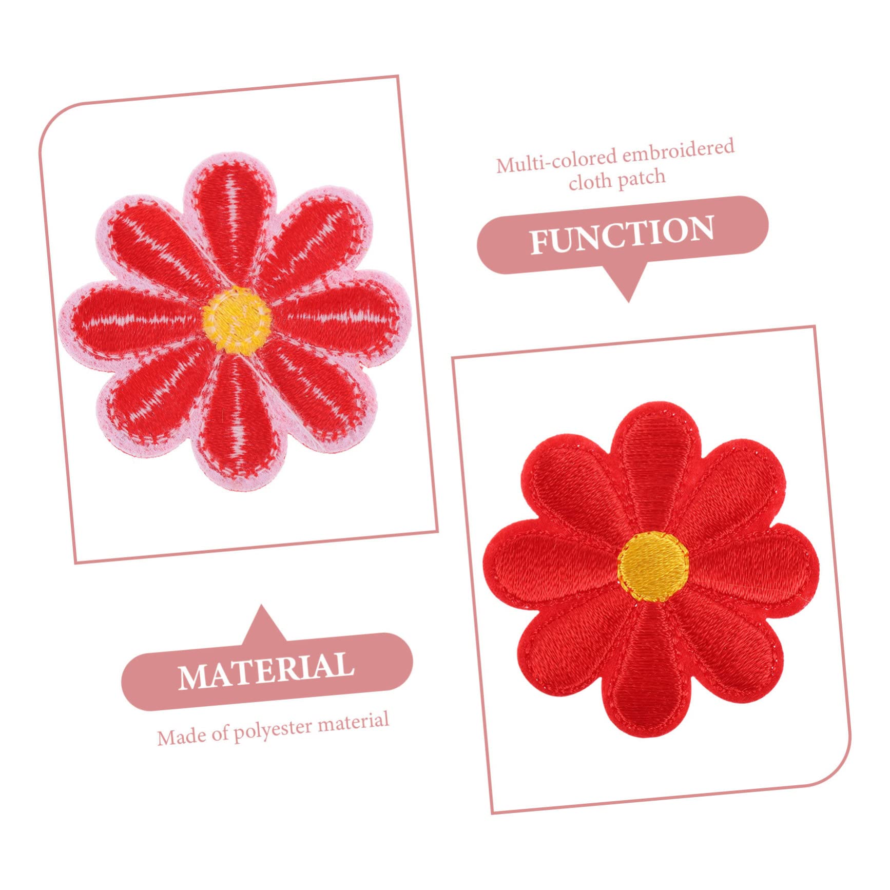 TEHAUX 144stücke Aufbügelbare Blumen-patches Bunte Applikationen Für Kleidung Hüte Taschen Jeans Handarbeit Mehrfarbige Stickerei Für Kreative Reparaturen Und Dekorationen
