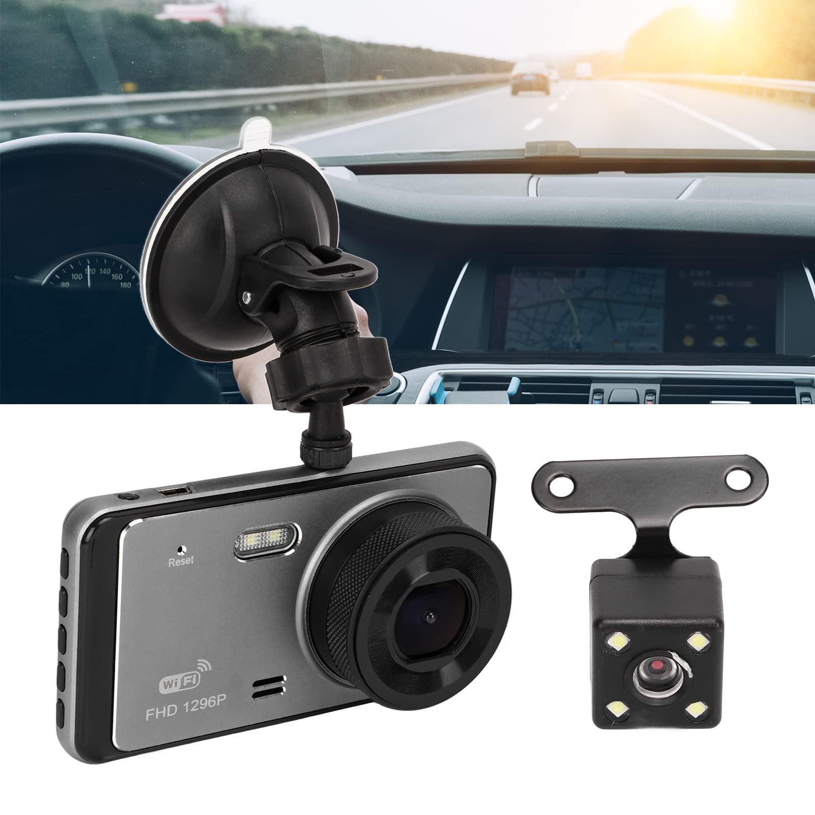 Rejestrator Wideorejestrator Jazdy Rejestrator Sterowników Ing Monito Wykrywanie Ruchu 1080P Samochód Cra Wifi Dual Cra 150Mah Nagrywanie Baterii Wideorejestrator Samochodowy do
