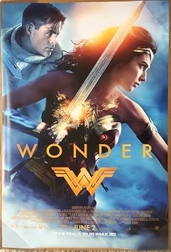 Movie Poster WONDER WOMAN 2 Sided ORIGINAL FINAL 27x40 GAL GADOT CHRIS PINE