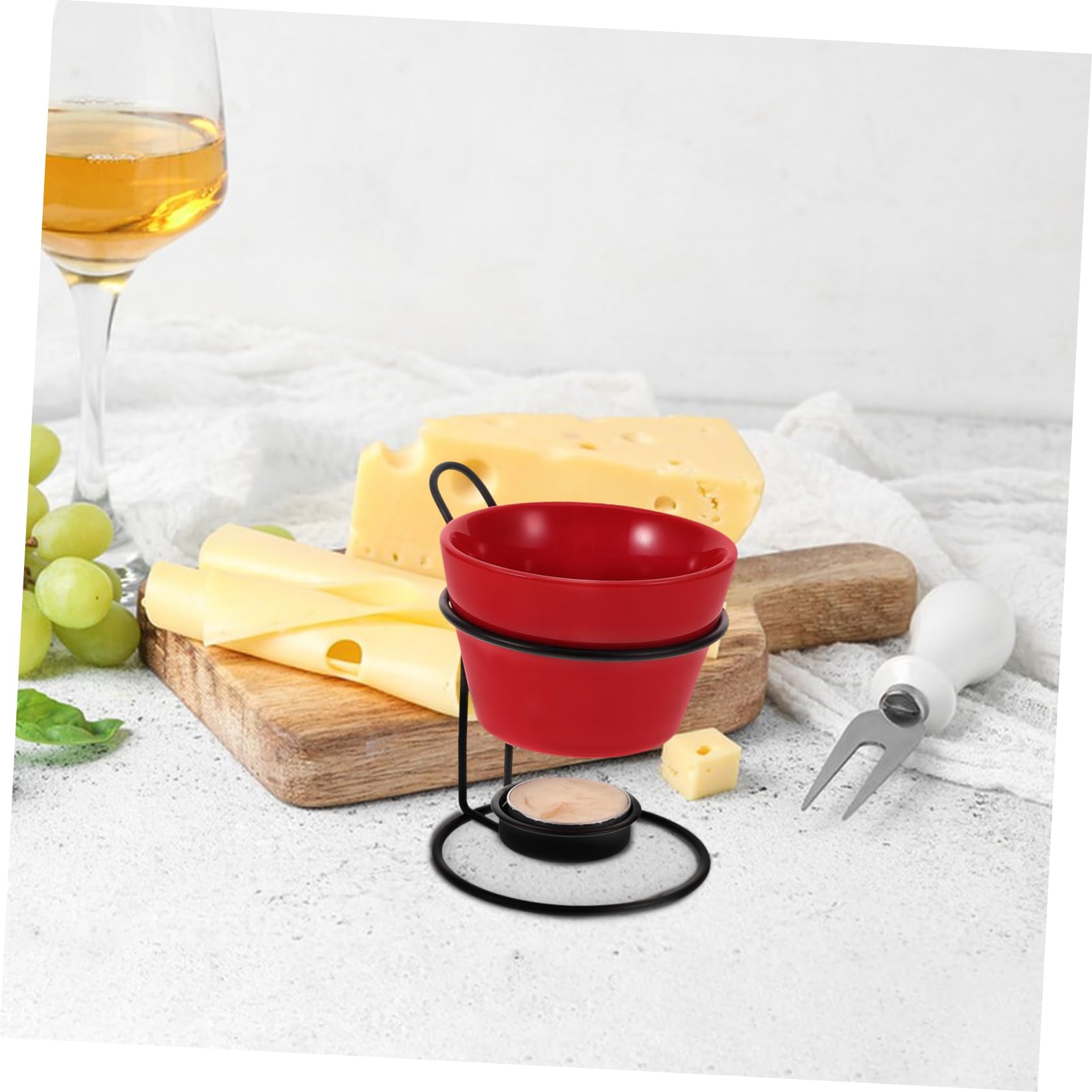 2sets Scaldaburro in Ceramica Per Fonduta Pentola Per Sciogliere Cioccolato Scaldaformaggio Scaldagelato Pratico e Portatile Per Uso Quotidiano