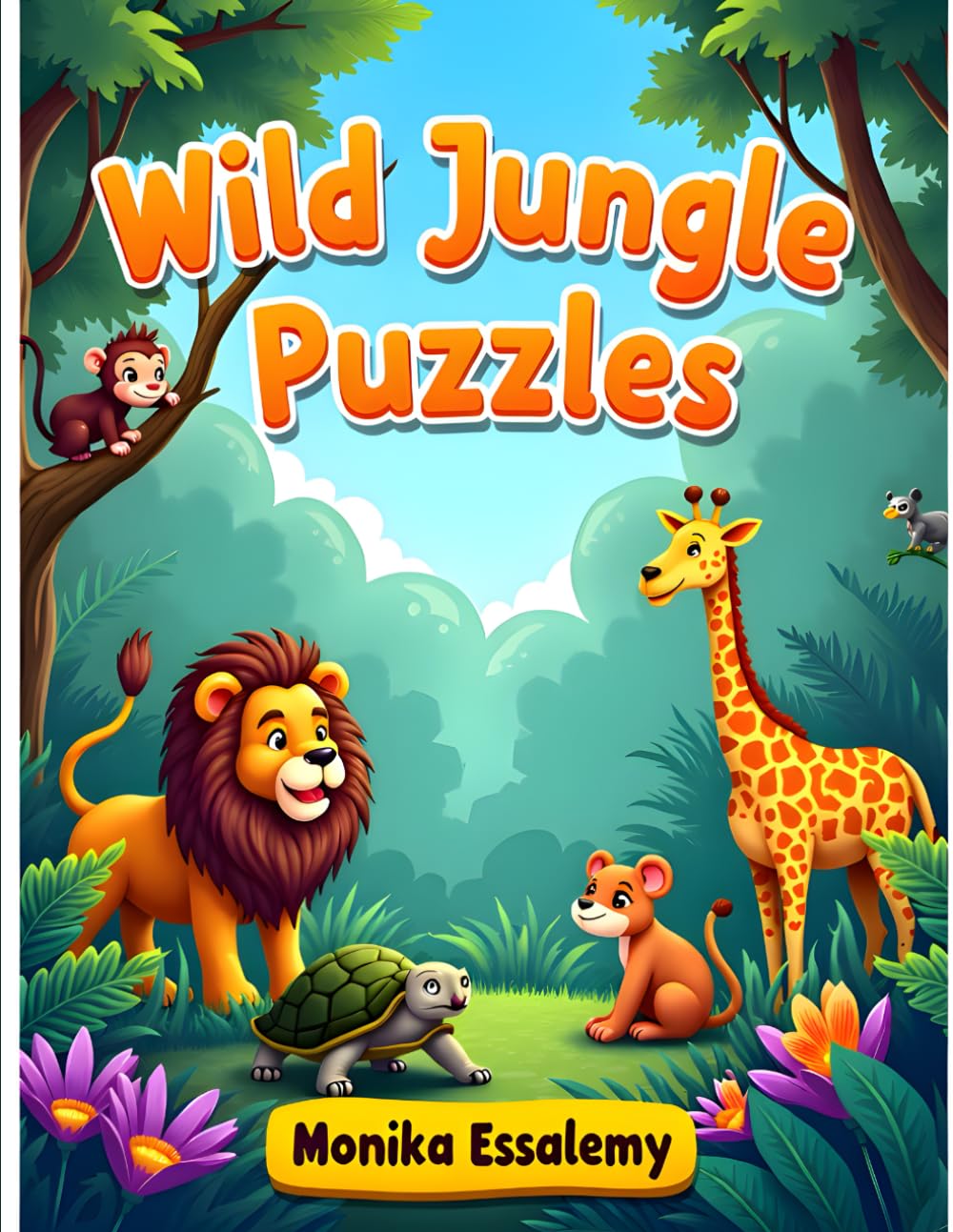 Wild Jungle Puzzle: Spot the Difference Adventure: 25 illustrated scenes + 25 illustrated solutions — Perfect for kids 5–9 | Large print size 8.5 x 11 inch