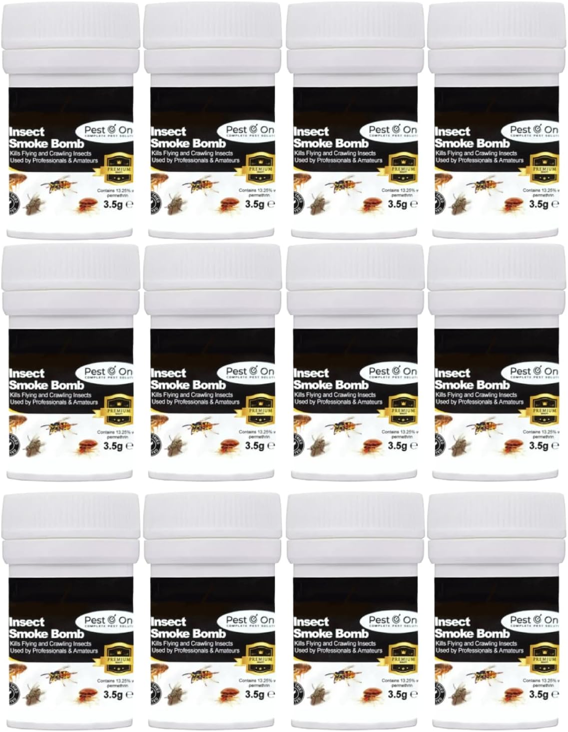 Bedbugs Fleas Moths Shredder Smoke Bomb Mini Fogger Fumigator Fumer 3.5g (Pack of 12)