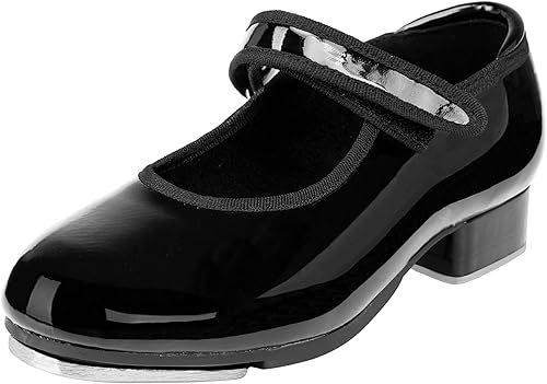 Stelle Tap Shoes - Zapatos de baile antideslizantes de piel sintética para niñas y niños pequeños y grandes