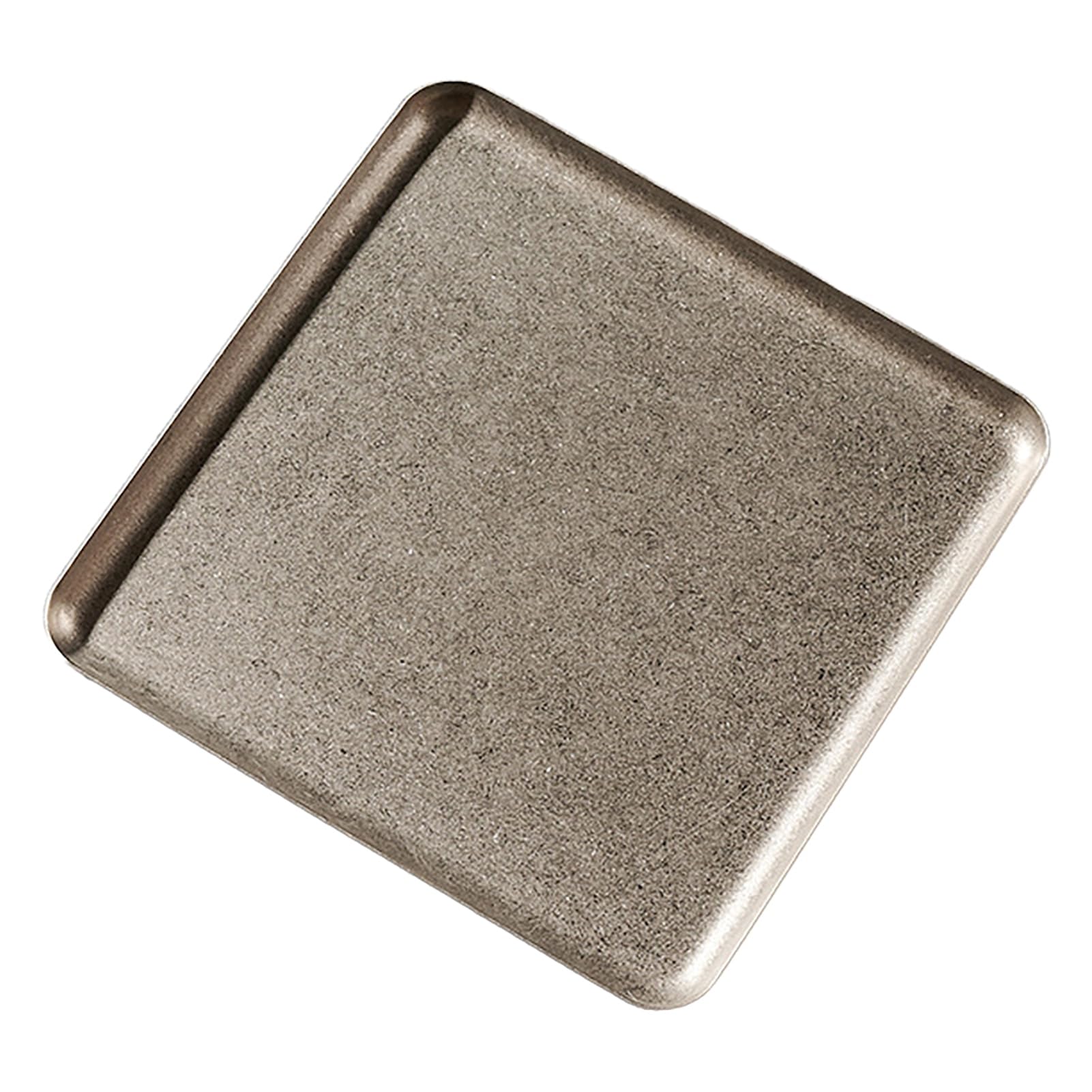 Vintage Square Food Plate Stainless Steel Platter for Steak Desserts Cake Serving Tray Dishwasher Safe Dinnerware for Home