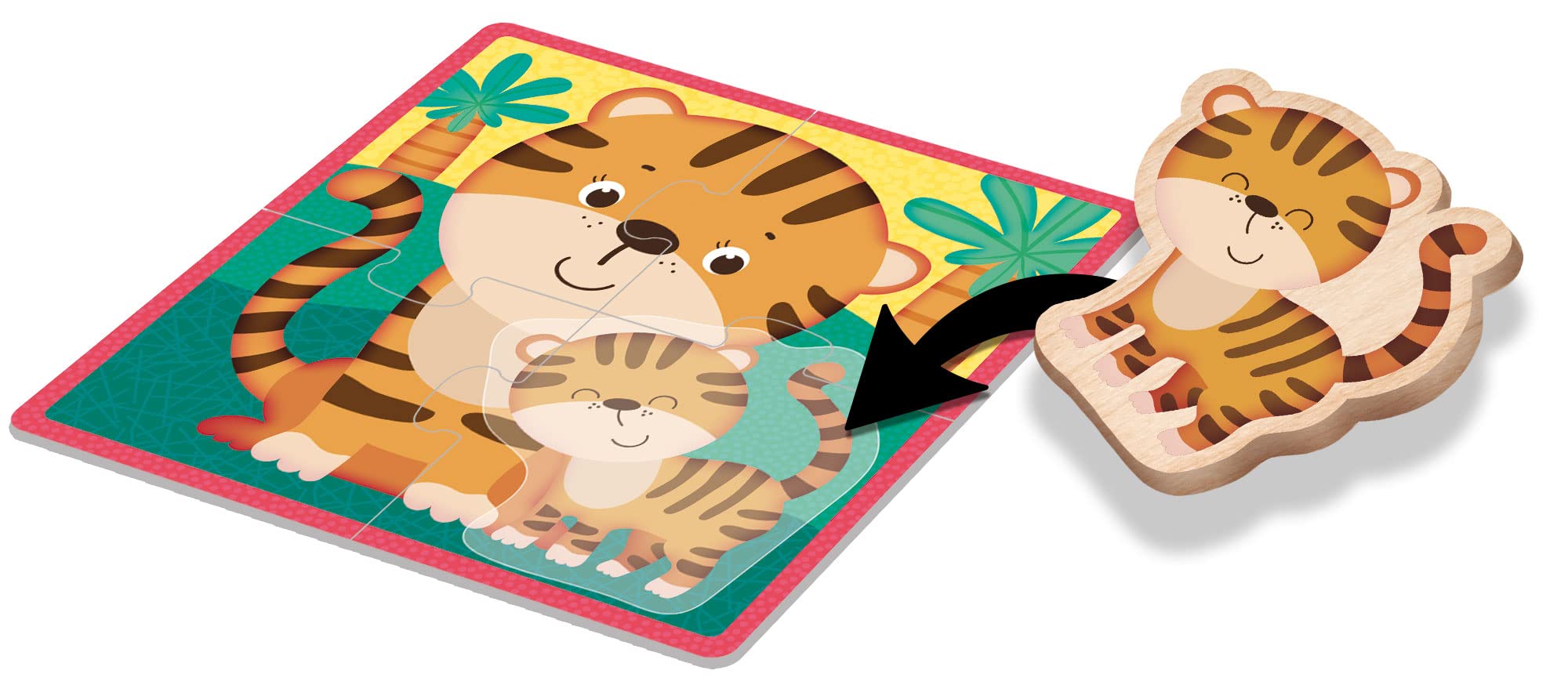 Lisciani Giochi - Montessori Wood Puzzle baby animals - 5