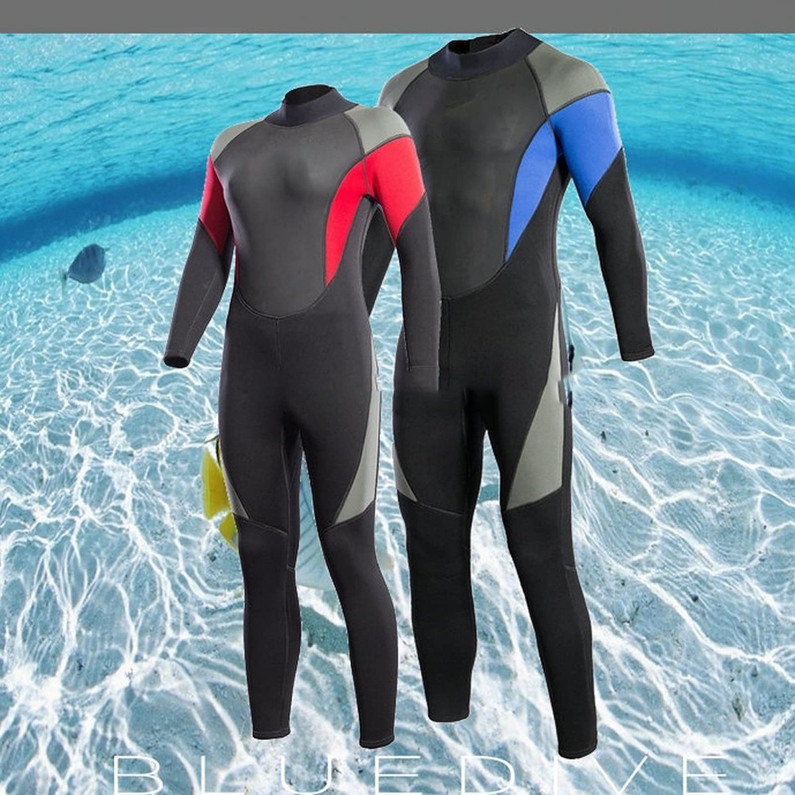 Muta umida per gli uomini Blu Immersione subacquea 3mm Neoprene mute donne uomo swinwear attrezzatura subacquea mantenere gli amanti caldi Tuta bagnata Conjoined Gratis