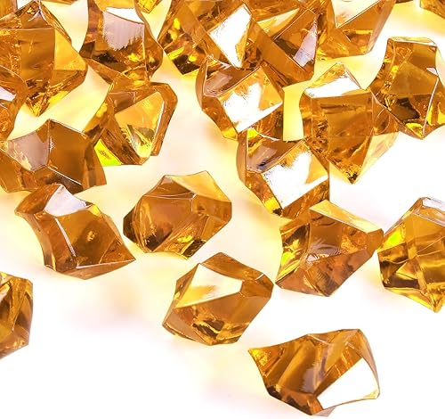 Vista 26 de Babenest - Rocas de hielo trituradas acrílicas, 150 piezas de cristales falsos, cubos de hielo de plástico, gemas de diamantes para rellenos