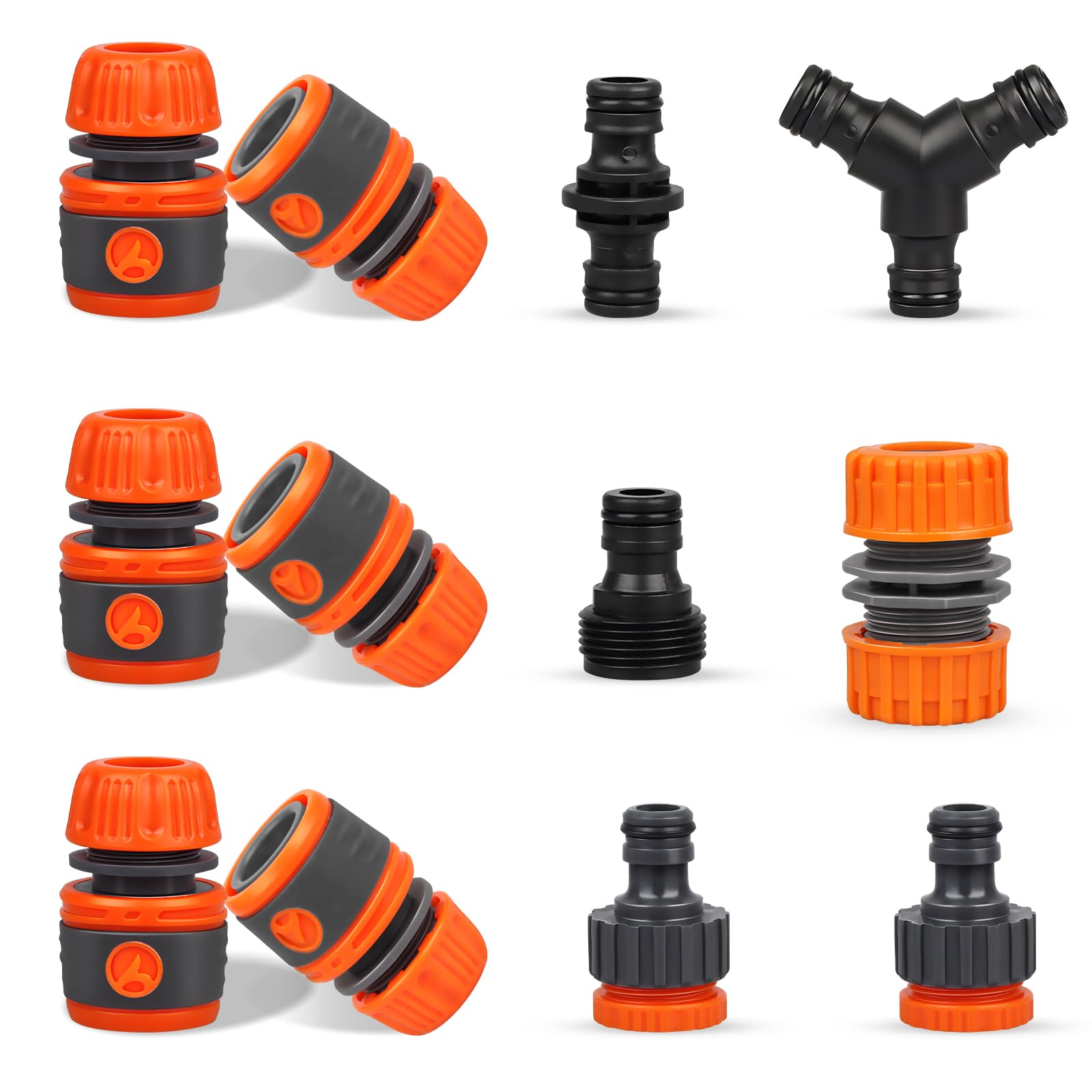 Valvola Irrigazione Set Adattatori Tifler 4 Pezzi Per Tubo Giardino 1/2 - Con Rapido Innesto, Per Rubinetto, Irrigatore E Prolunghe Collegamento Rapido Tubo Giardino