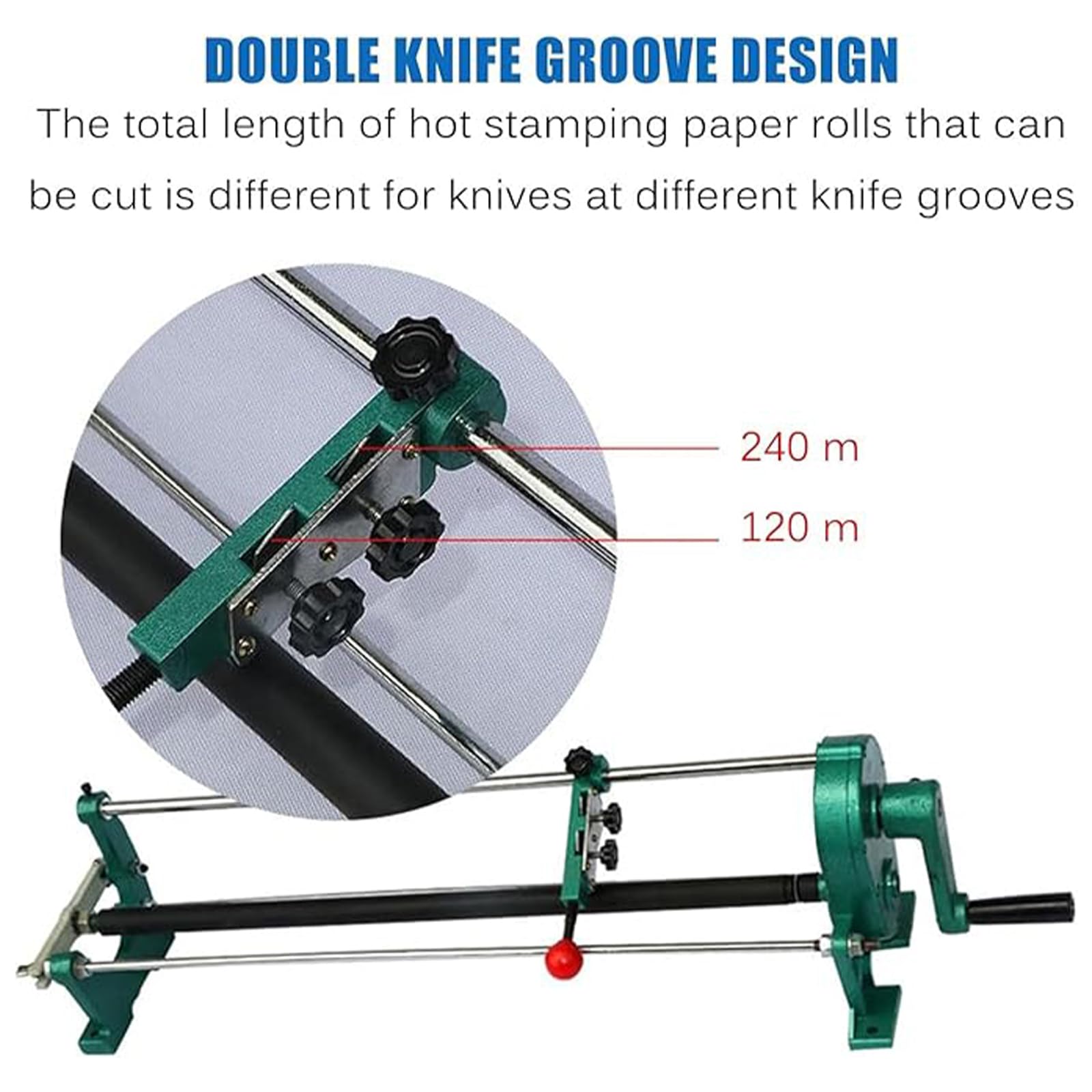 Taglierina Manuale per Fogli di Alluminio con Doppia Fessura affilata, Larghezza Regolabile, Supporto a 3 Tubi per Un utilizzo Stabile e duraturo.