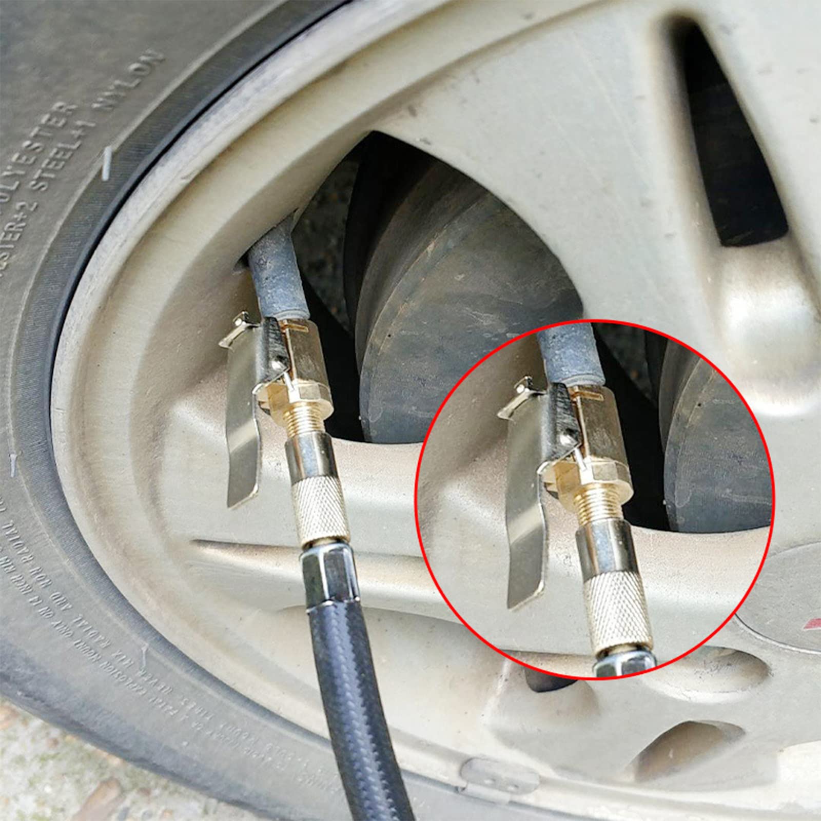 POMPA PAVIMENTO PER Pneumatici Ad Aria Pedale Valvola Mini EUR 20,22 - PicClick IT - Foto 3