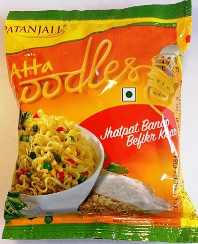 Patanjali Fideos instantáneos Atta (harina de trigo), 12 x 2.47 oz cada uno (29.63 oz)