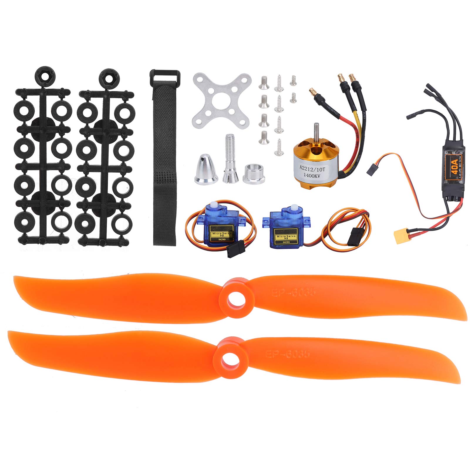 Accesorio De Avión RC 40A XT60T ESC 2212 KV1400 Motor SG90 Servo 8060 Kit De Hélice para RC Drones Helicópteros FPV