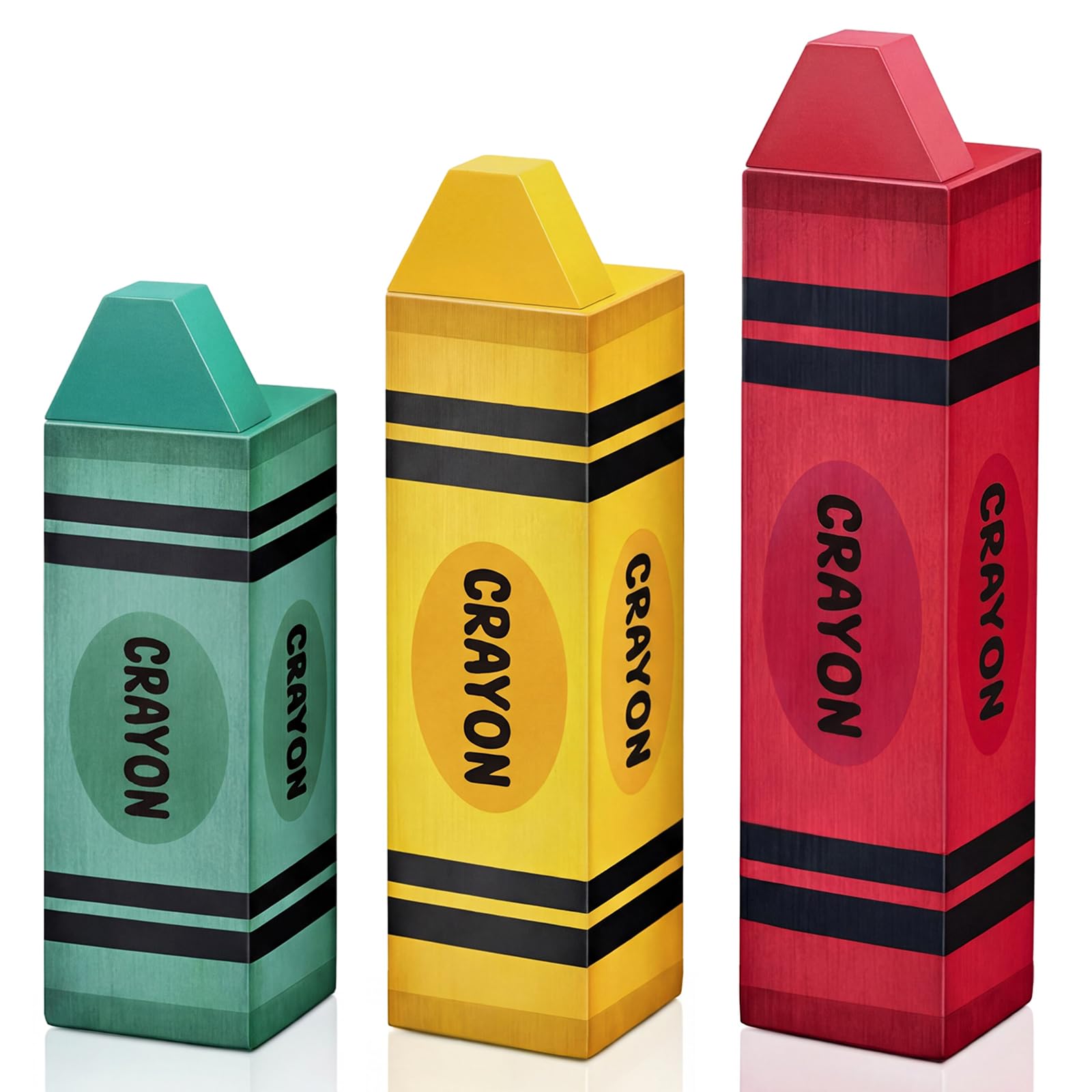 GlikCeil 3 Pcs Back to School Table Decoration Crayon Classroom Decor