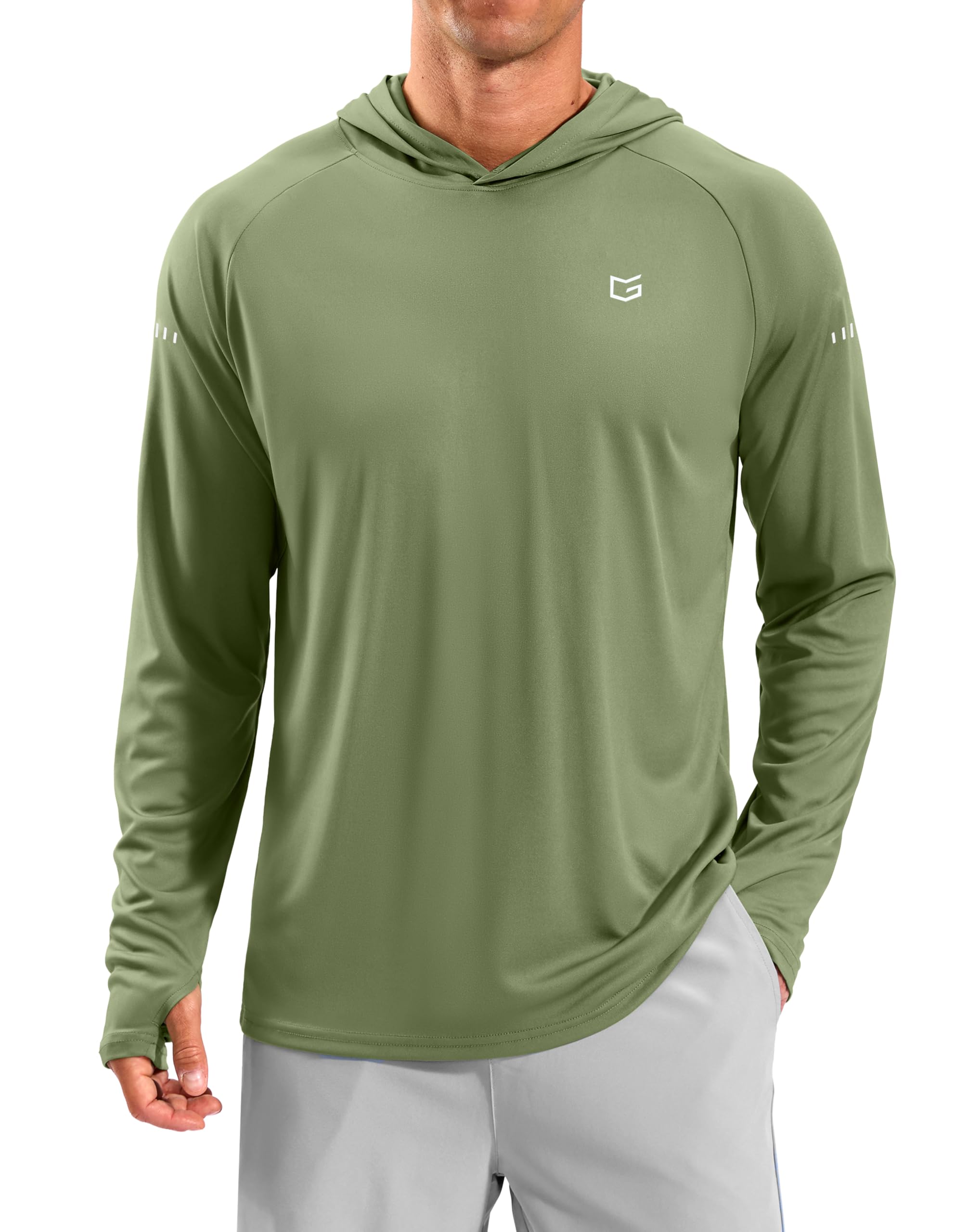 Men's Sun Protection Hoodie Shirts Long Sleeve UPF 50+ Swim Shirts
