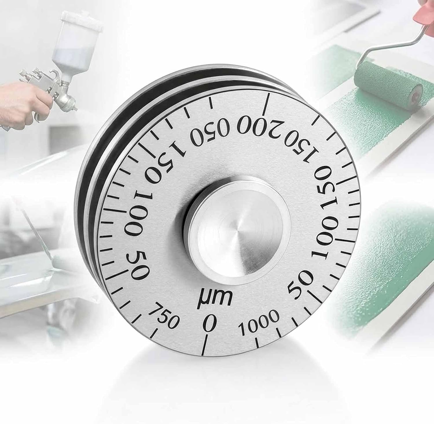 Medidor de Espesor de película húmeda con Rodillo de Acero Inoxidable, 0-200 μm. Medidor de Rueda de Alta precisión con Escala Clara para recubrimientos. (0-500μm)