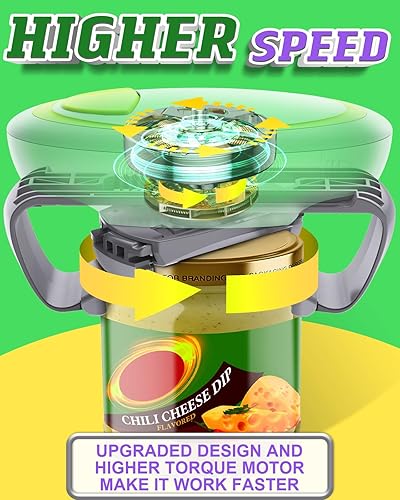 Miniatura 3 de Abrebotellas eléctrico para manos débiles, abridor automático de tarros para personas mayores con artritis, abridor de botellas de un solo toque