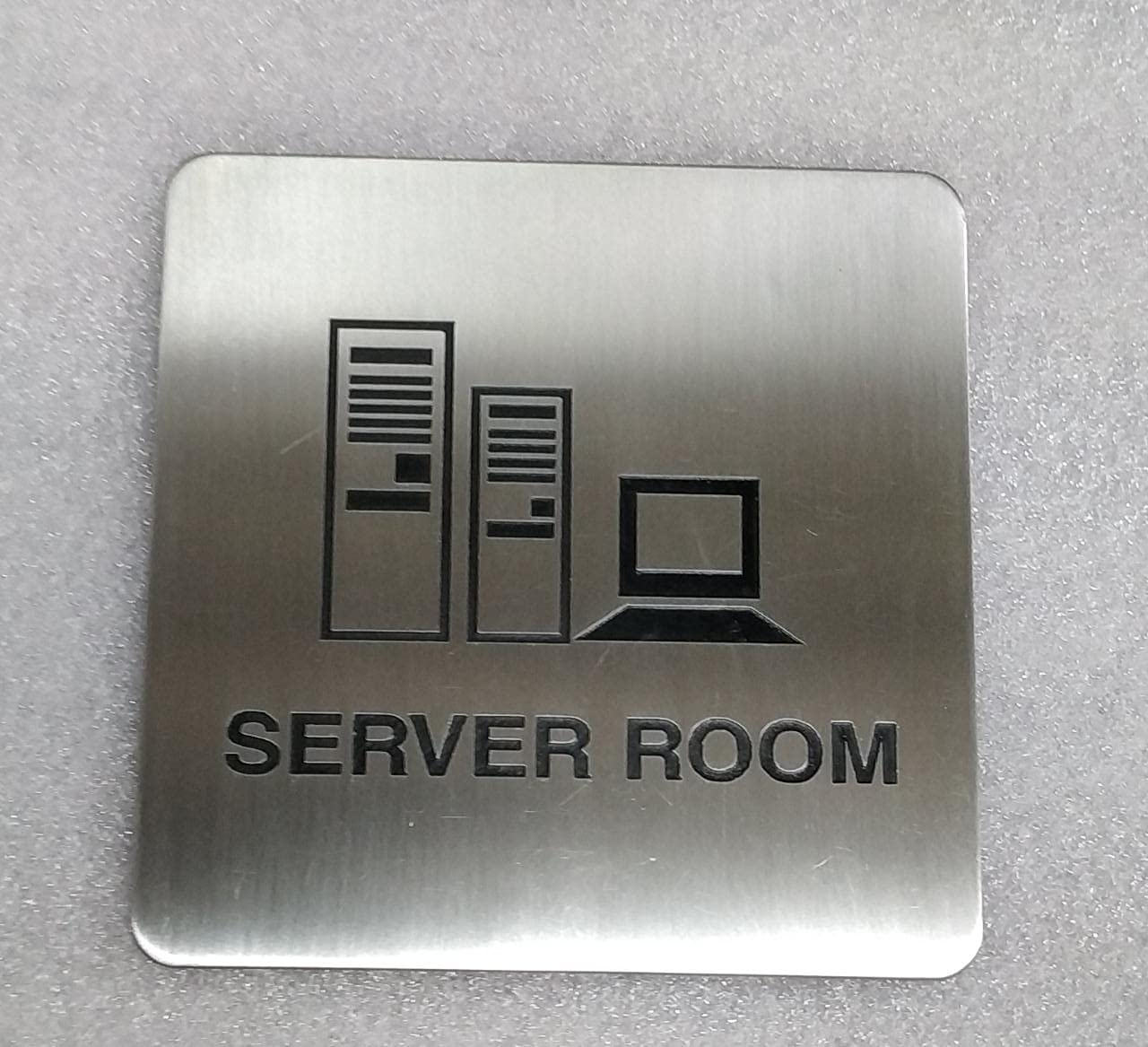 DLCCREATION Server Room Silver Stainless Steel Sign Board - Size : 100mm X 100mm (4" X 4") (B075D897CY) Amazon Price History, Amazon Price Tracker