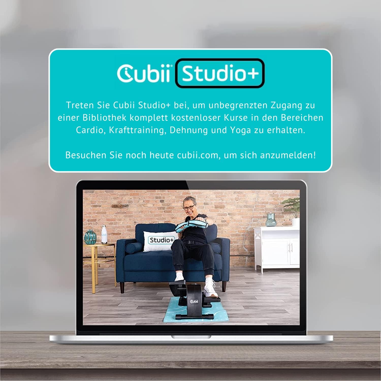 Cubii Junior - Esercitatore a Pedale ellittico sotto scrivania - Attrezzo per Esercizi Domestici con Display Integrato, Facile da installare, Silenzioso, Resistenza Regolabile, Design ergonomico