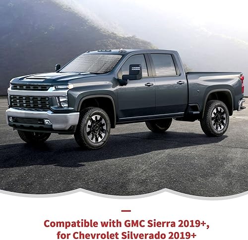 Miniatura 6 de RT-TCZ Parasol para parabrisas, protector térmico para ventana, parasol para GMC Sierra 2019, 2020, 2021, 2022, 2023, 2024, para Chevrolet Silverado