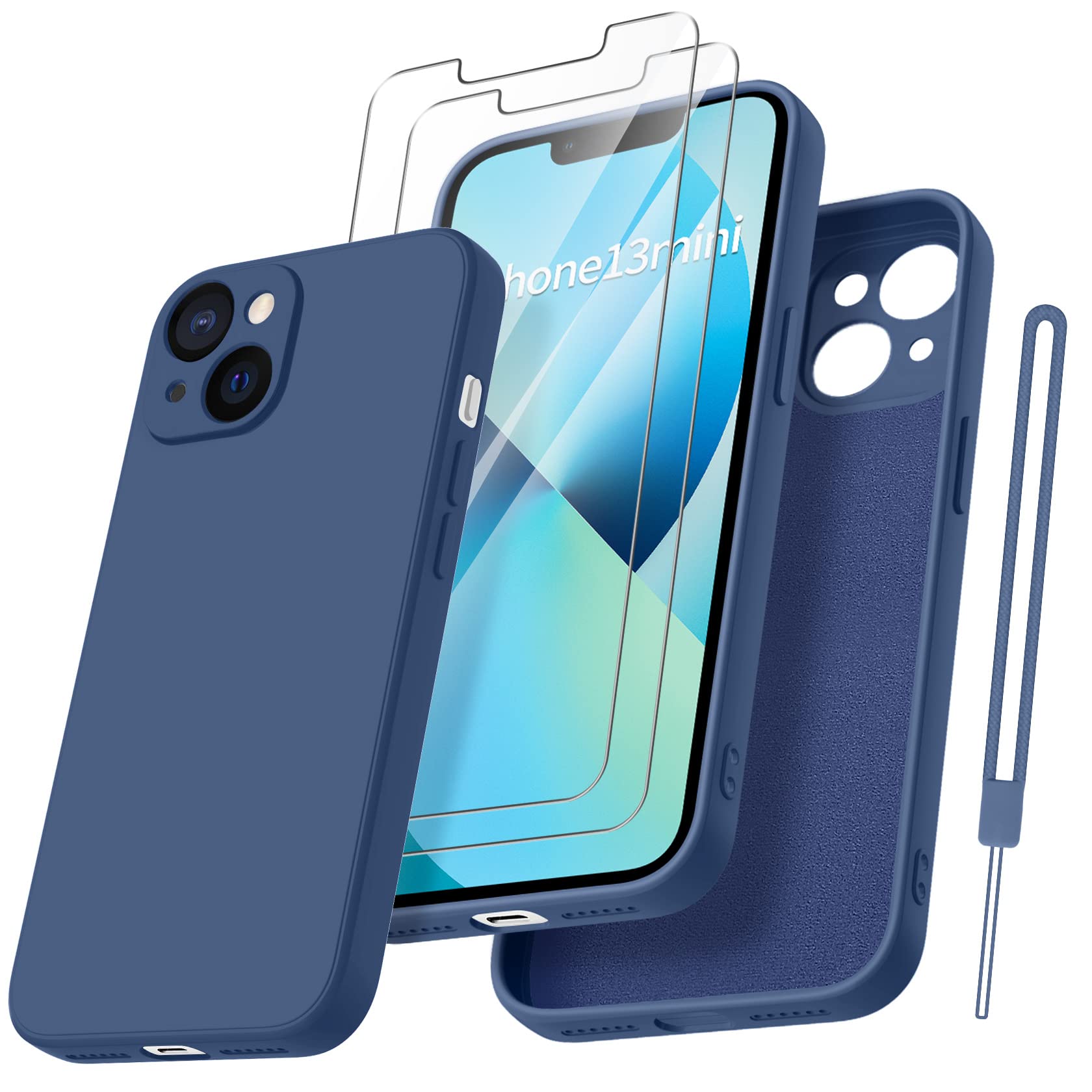 Custodia Ibrida Trasparente Per IPhone 13 Con Protezione Fotocamera E 2 Vetri Temperati Inclusi