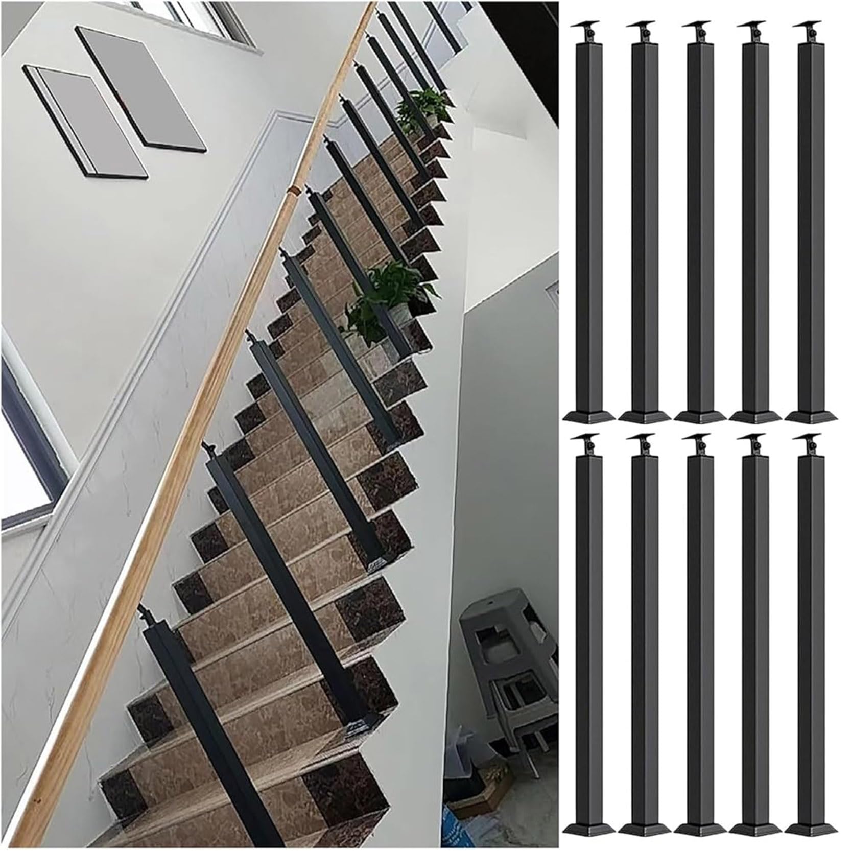 Husillos de metal para escaleras familiares protegiendo zonas de paso y altillos interiores