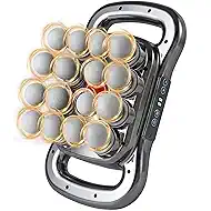 Back Massager for Relief Deep Tissue with Heat, 16 Heads Hands-Free Electric Back Massager, with 9 Modes & 9 Levels Deep Tissue Massage Gun for Pain Relief, Portable for Home & Office Use
