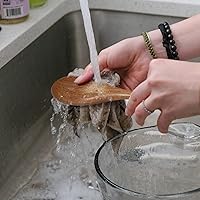 Vista 6 de Cucharas de madera de acacia para cocinar: juego de utensilios de cocina y cocina de 5 piezas - espátula de madera, cuchara ranurada y para pasta