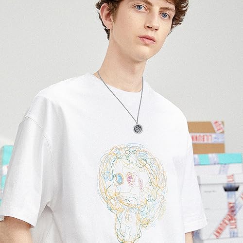 Vista 26 de Collar con colgante de plata de ley 925 con medalla de San Patrón, joyería religiosa para hombres y mujeres, con cadena de acero inoxidable 316L