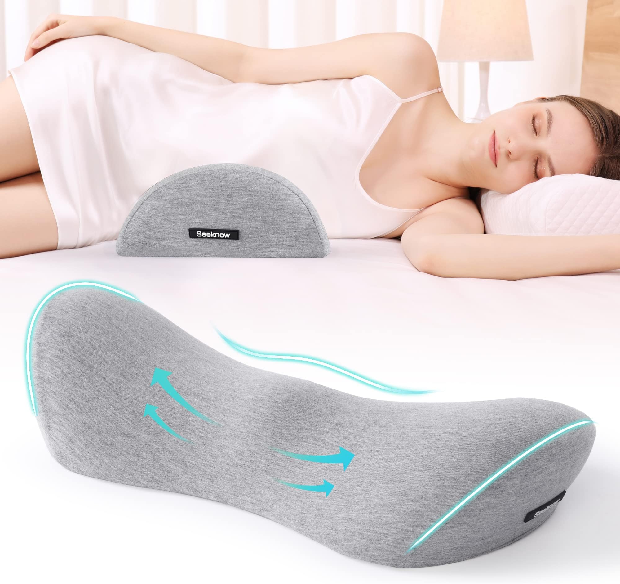 Cozyhealth Lumbar Support Pillow for Sleeping Memory Foam