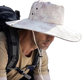 Chapeau Boonie Chapeau de Camouflage Chapeau de Soleil aux Bords