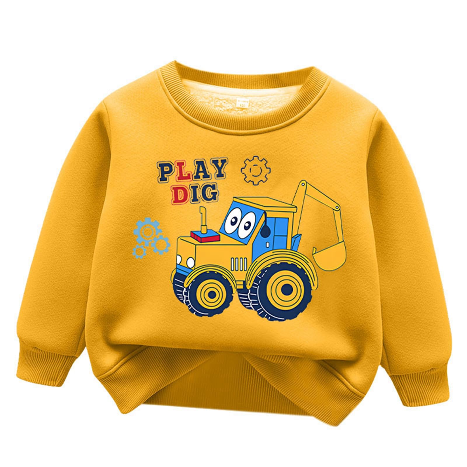 Generisch Pantalones de chándal para niños sudaderas completas con cuello redondo y forro polar para niños, niños y niñas, parte superior gruesa y cálida ropa bebé niño 86