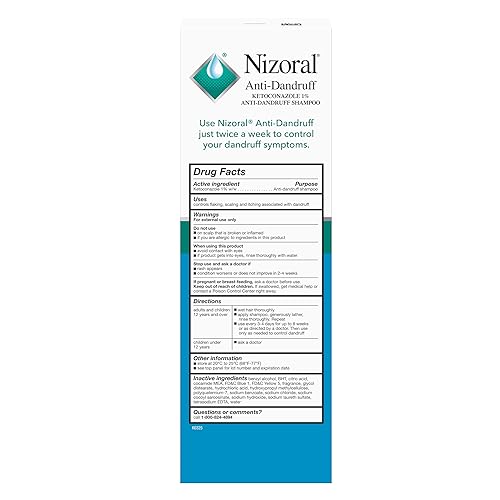 Miniatura 4 de Nizoral Champú anticaspa con 1% de ketoconazol, 14 onzas líquidas, aroma a menta y árbol de té, champú antihongos, para todo tipo de cabello