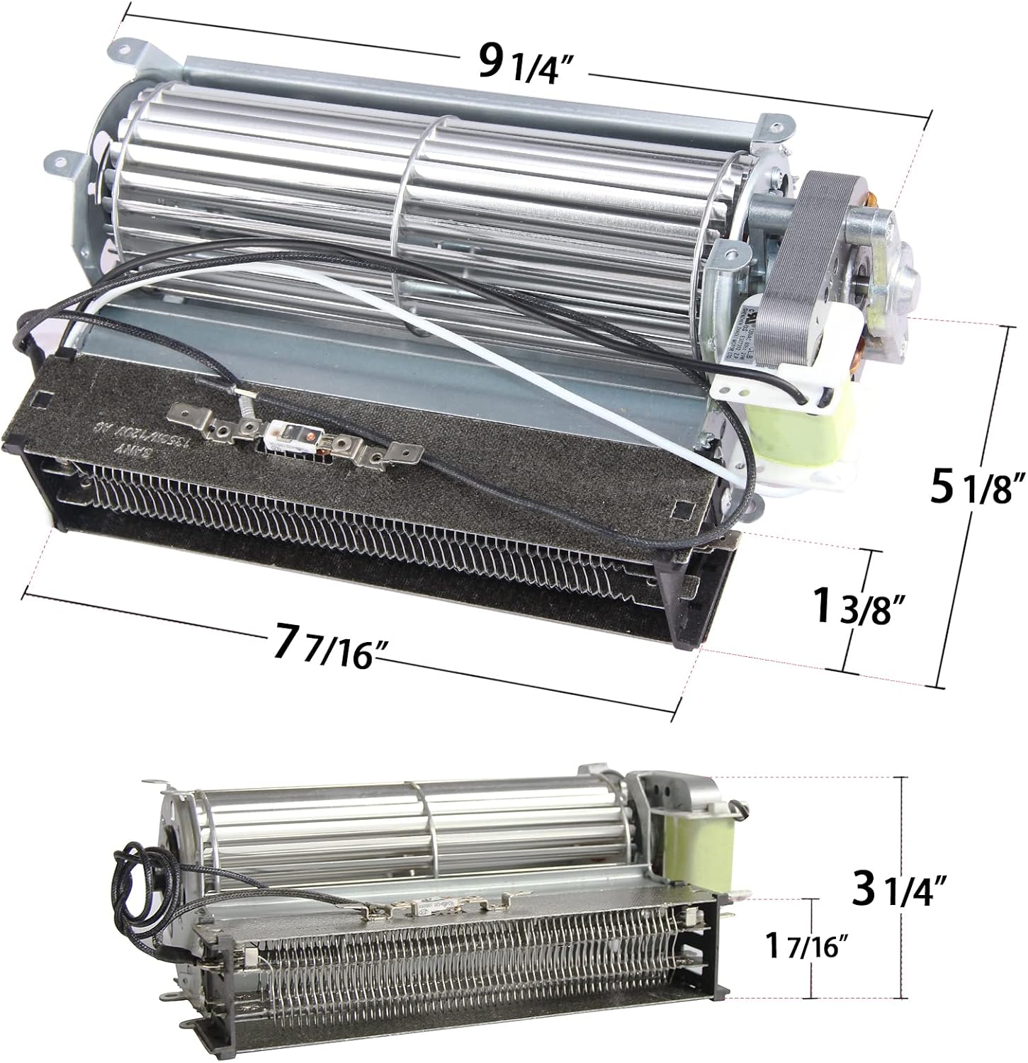 Hongso Replacement Fireplace Fan Blower & Heating Element for Twin Star Electric Fireplace