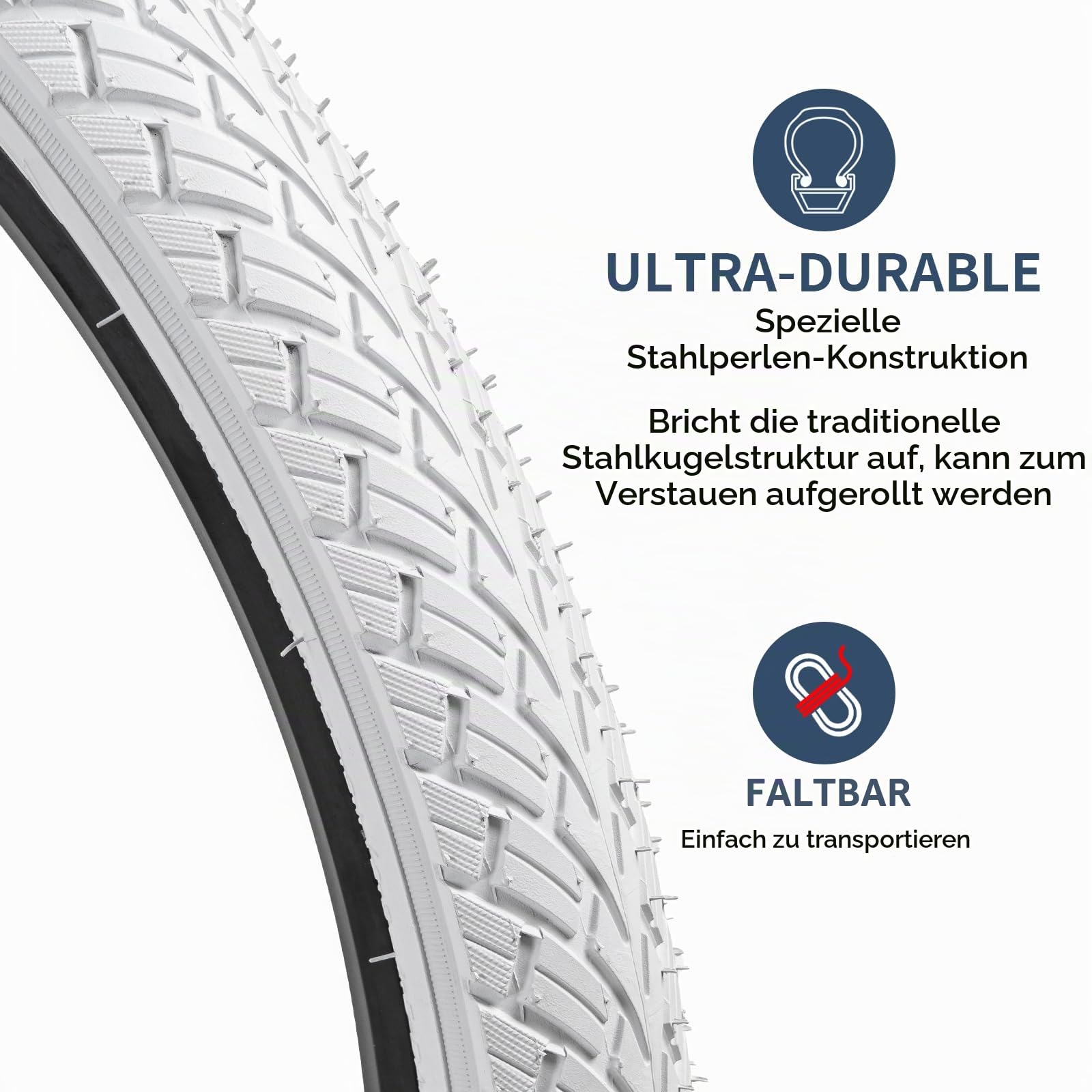 YunSCM 2Pcs Faltbare 28/700C Fahrradreifen 700x40C Mantel 42-622 Kompatibel 700c Stadt/Straße 700x38C 700x40C 700x42C 28 Zoll Fahrradreifen 28x1.60