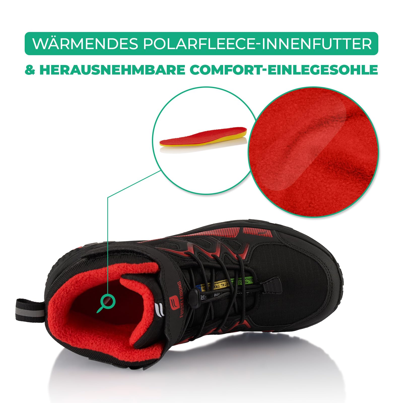 Fusskleidung Damen Herren Winterstiefel Wasserdicht Gefütterte Wanderschuhe
