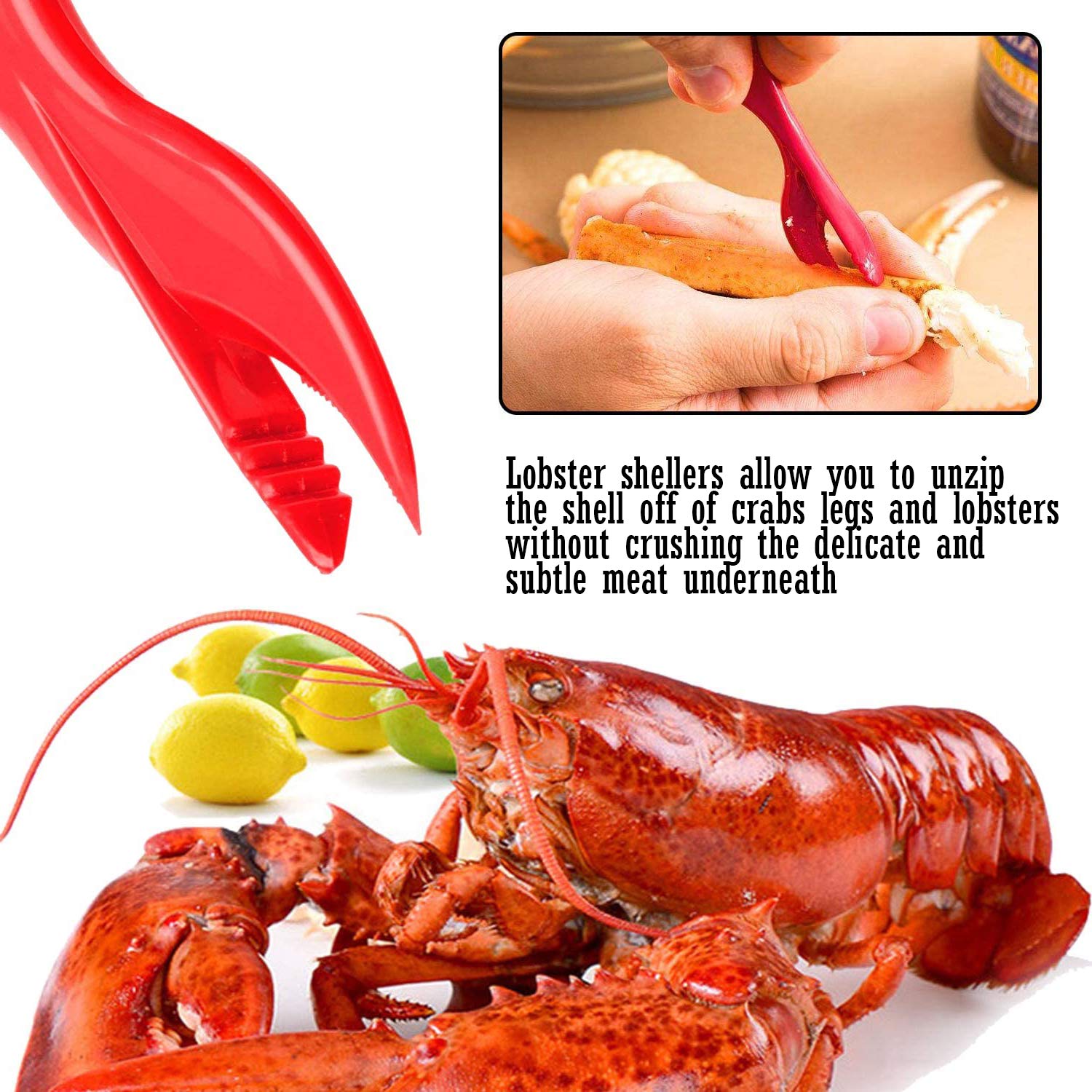 24-tlg. Meeresfrüchte-Werkzeug-Set – Knacker, Gabeln & Schäler Für Hummer, Krabben & Muscheln