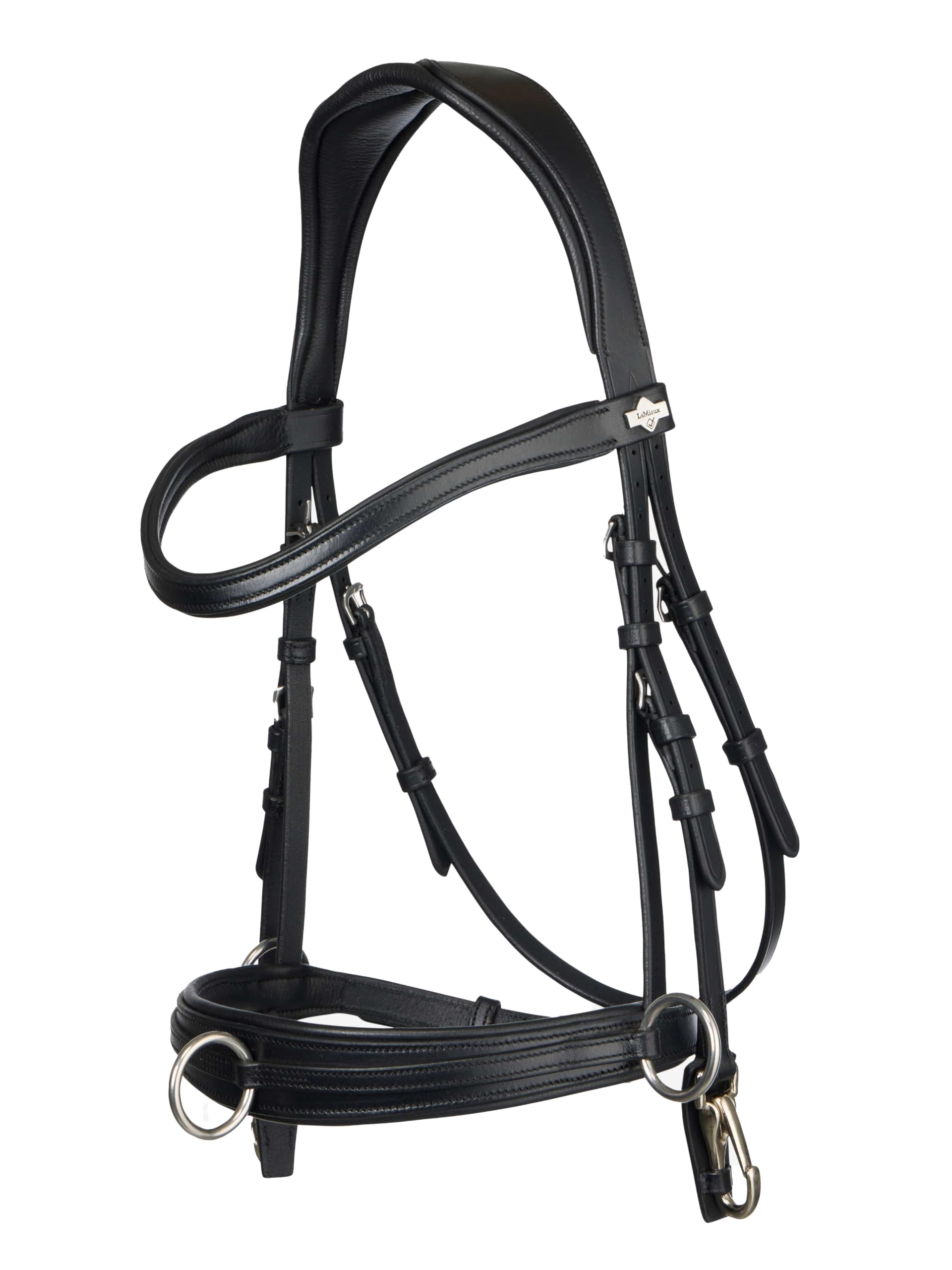 LeMieux Cross-Functional Leather Cavesson - Black - Pony