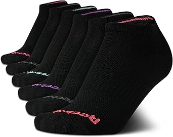 Reebok Womens Athletic Socks - Performance Low Cut Socks 6 Pack