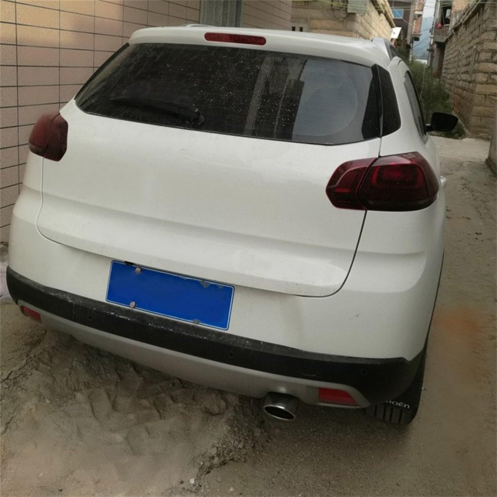 Cubierta Tubo Escape Automóvil Silenciador De Tubo De Escape De Coche De Acero Inoxidable 1 Uds Punta De Silenciador Garganta Trasera para Citroen C3-XR C3XR 2015-2020 Silenciador Punta (Color : 3)