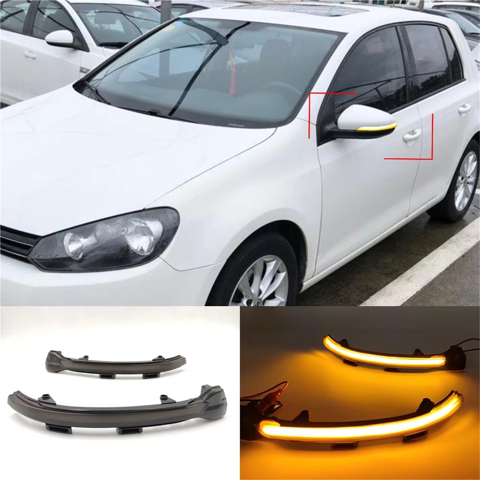 Indicatore Direzione Per VW Per Golf 7 Per Jetta Per MK7 19 VII Per MK7 Per Golf 7.5 Per GTI R Per Touran Direzione Dinamico LED Indicatore Specchietto Retrovisore Veicolo Indicatori Direzione