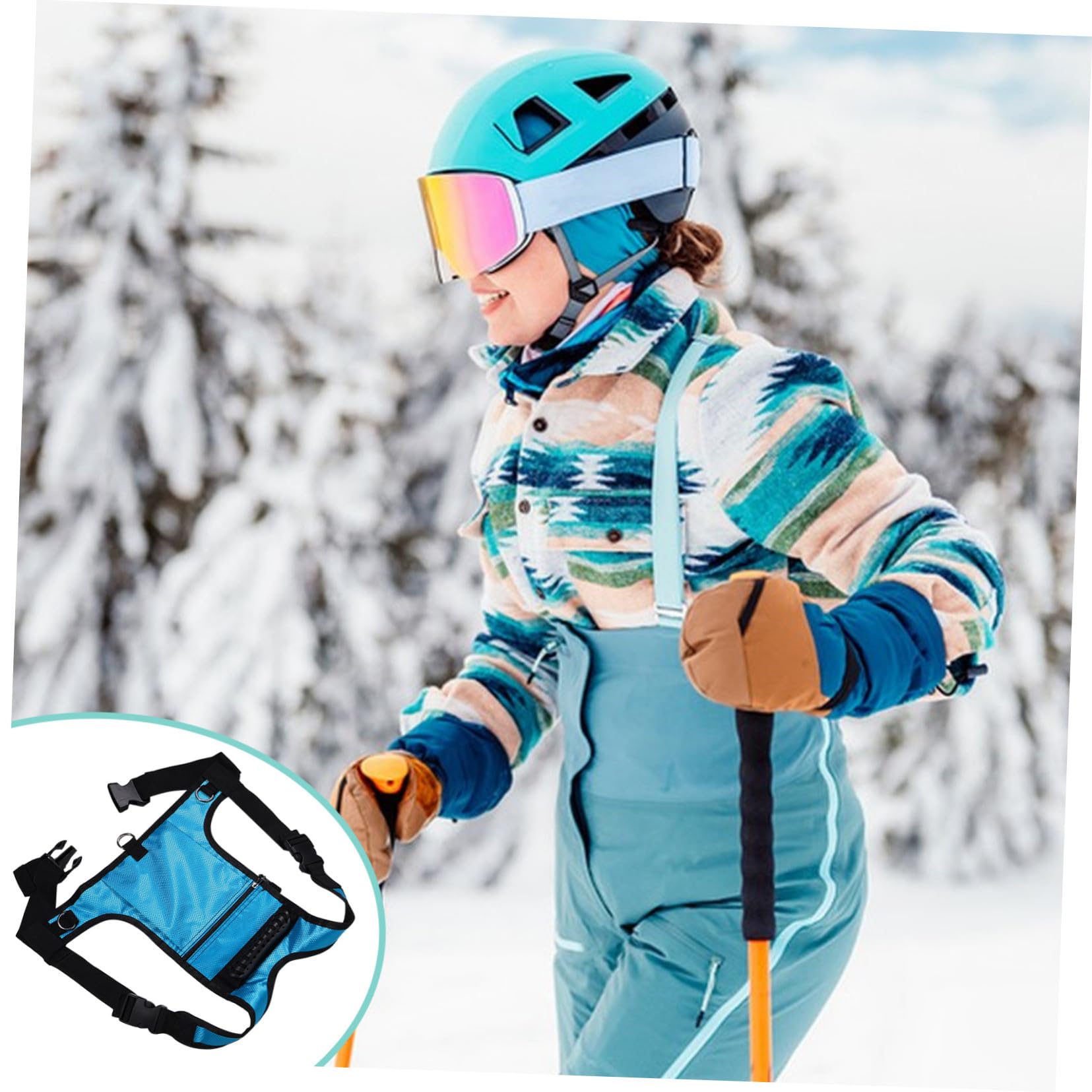 Ipetboom Dziecięca Smycz Do Jazdy Na Nartach Uprząż Do Snowboardu Dla Dzieci Uchwyt Na Sprzęt Narciarski