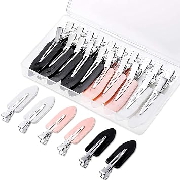Gingbiss 20 Pcs No Bend Hair Clips, No Crease Flat Barrettes in Storage Box