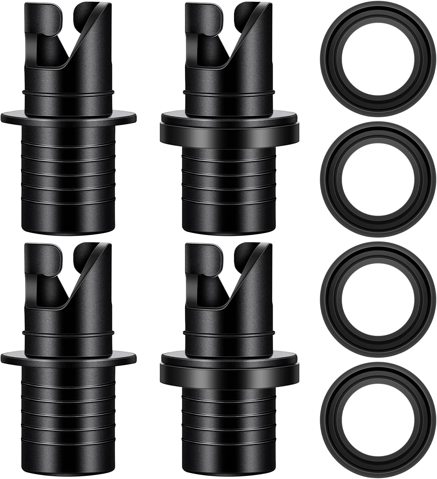 Riakrum 4 Pcs Inflatable Kayak Pump Adapter Compatible with Halkey Roberts Valve Adapter Paddle Board Air Pump Hose Adapter Kayak Air Pump Replacement Accessories for Inflatable Boat Bed