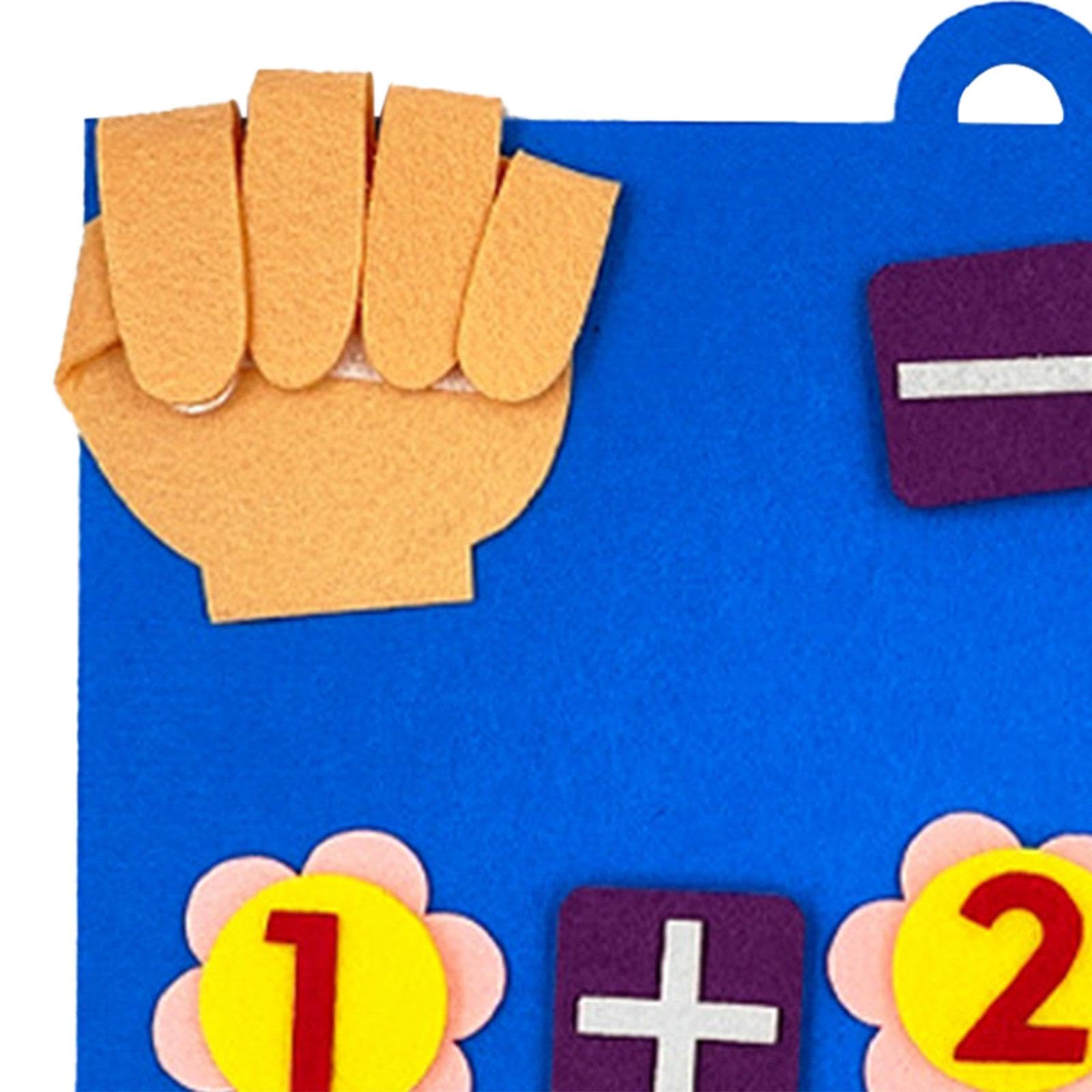 Giocattolo per Contare I Numeri con Le Dita su Una Lavagna di Feltro, Giocattolo Educativo per Imparare a Contare con I Numeri sulla Mano.