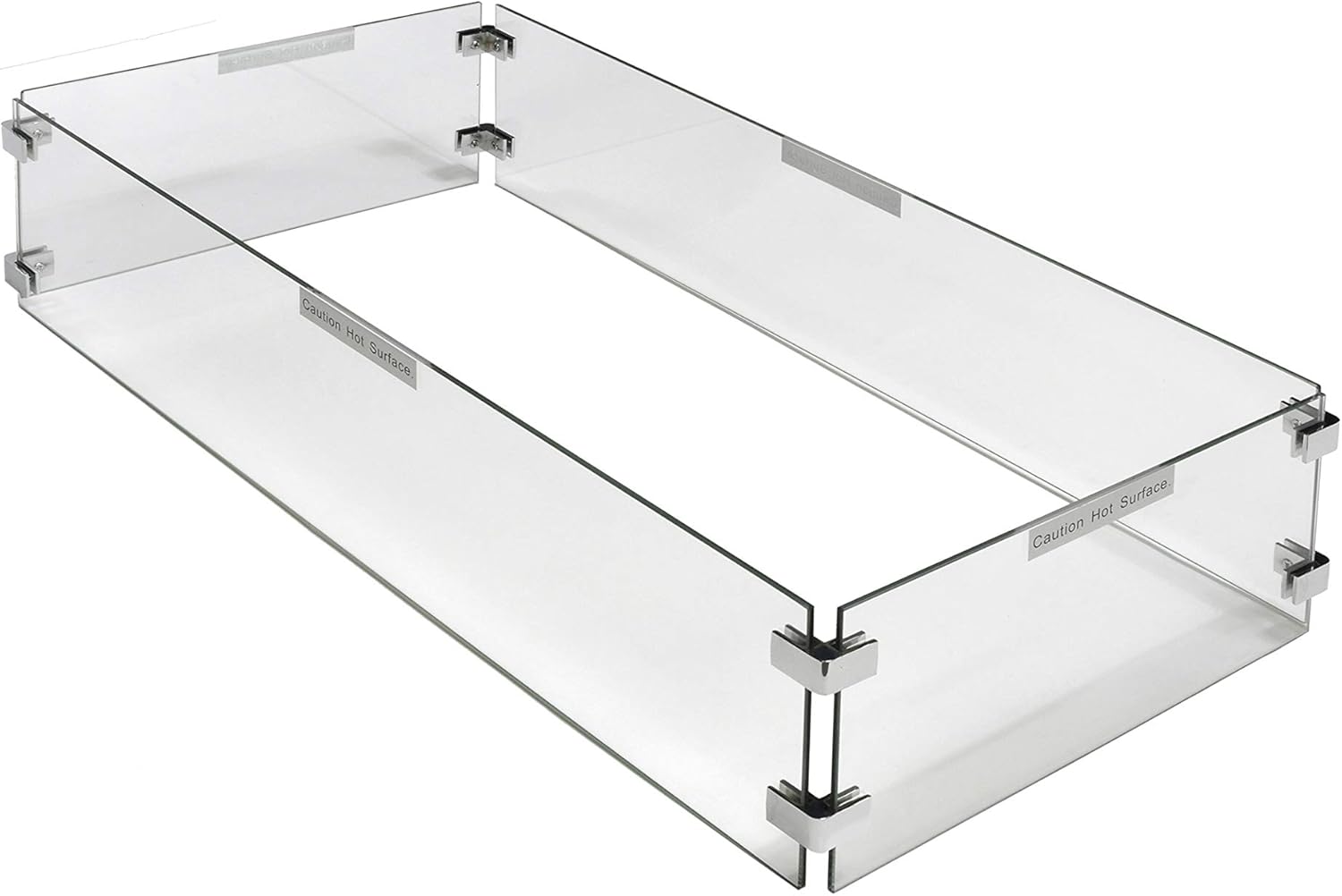 Paramount 30" x 15.5" Rectangular Fire Table Glass Wind