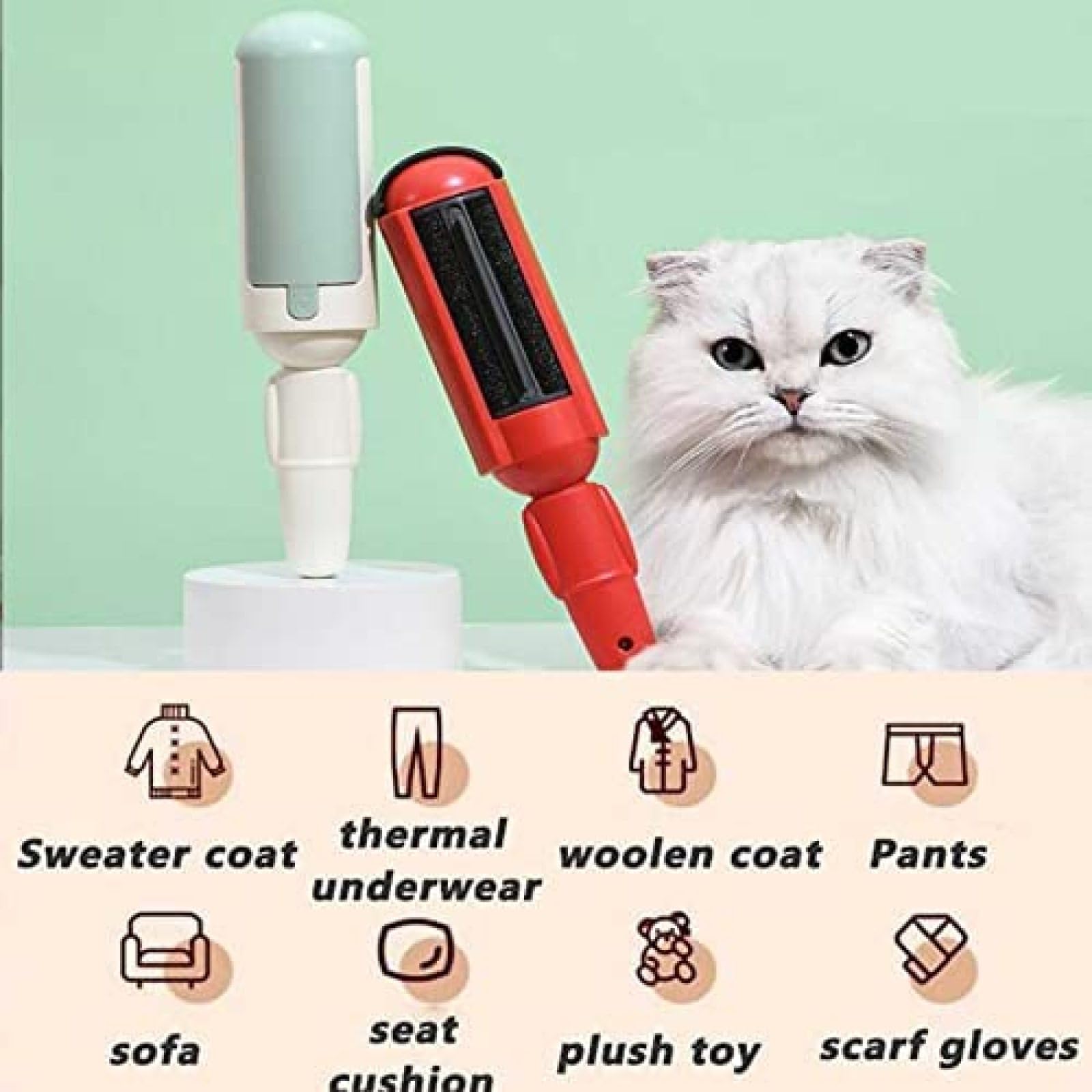 Cepillo de Pelo para Mascotas, Rodillo de Pelo Autoadhesivo Reutilizable, Cepillo de Pelo antianimales Lavable, recortador de Pelo Manual para Quitar el Pelo de Perro y Gato