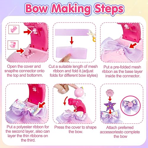 Miniatura 7 de Kit de diadema y joyería para hacer manualidades para niñas de 6 a 8 a 10 años, haz tus propios lazos para el cabello, artes y manualidades para