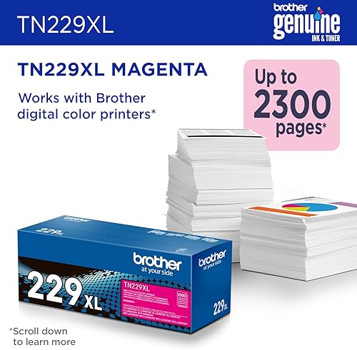 Vista 9 de Brother TN229XLBK Cartucho de tóner negro de alto rendimiento para impresora - Imprime hasta 3,000 páginas (1) Negro,Cian,Magenta,Amarillo,Negro
